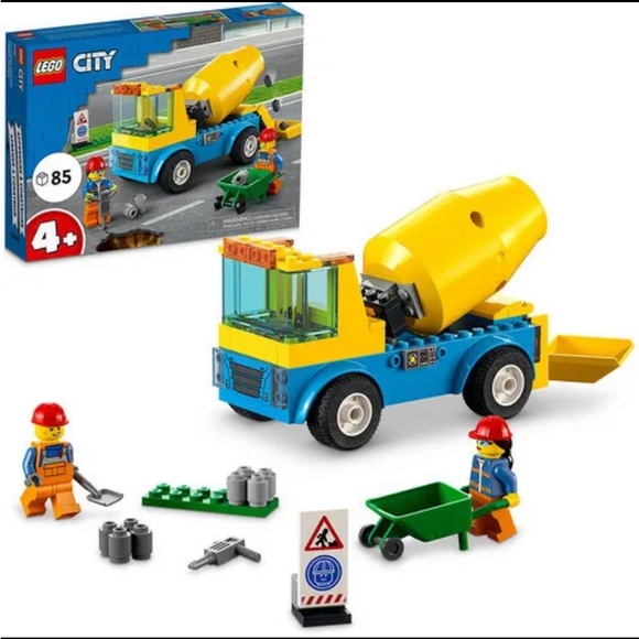 LEGO® City Vehicles Cement Mixer Truck 60325 [New Toy] 60322 Race Car - Picture 2 of 6